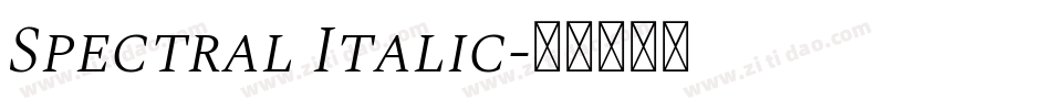 Spectral Italic字体转换